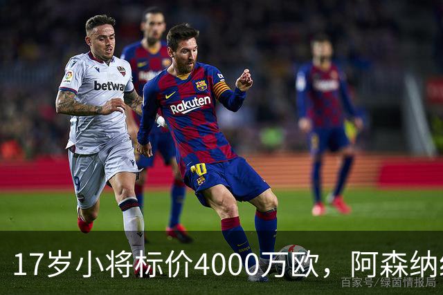 17岁小将标价4000万欧，阿森纳纽卡还要等一年